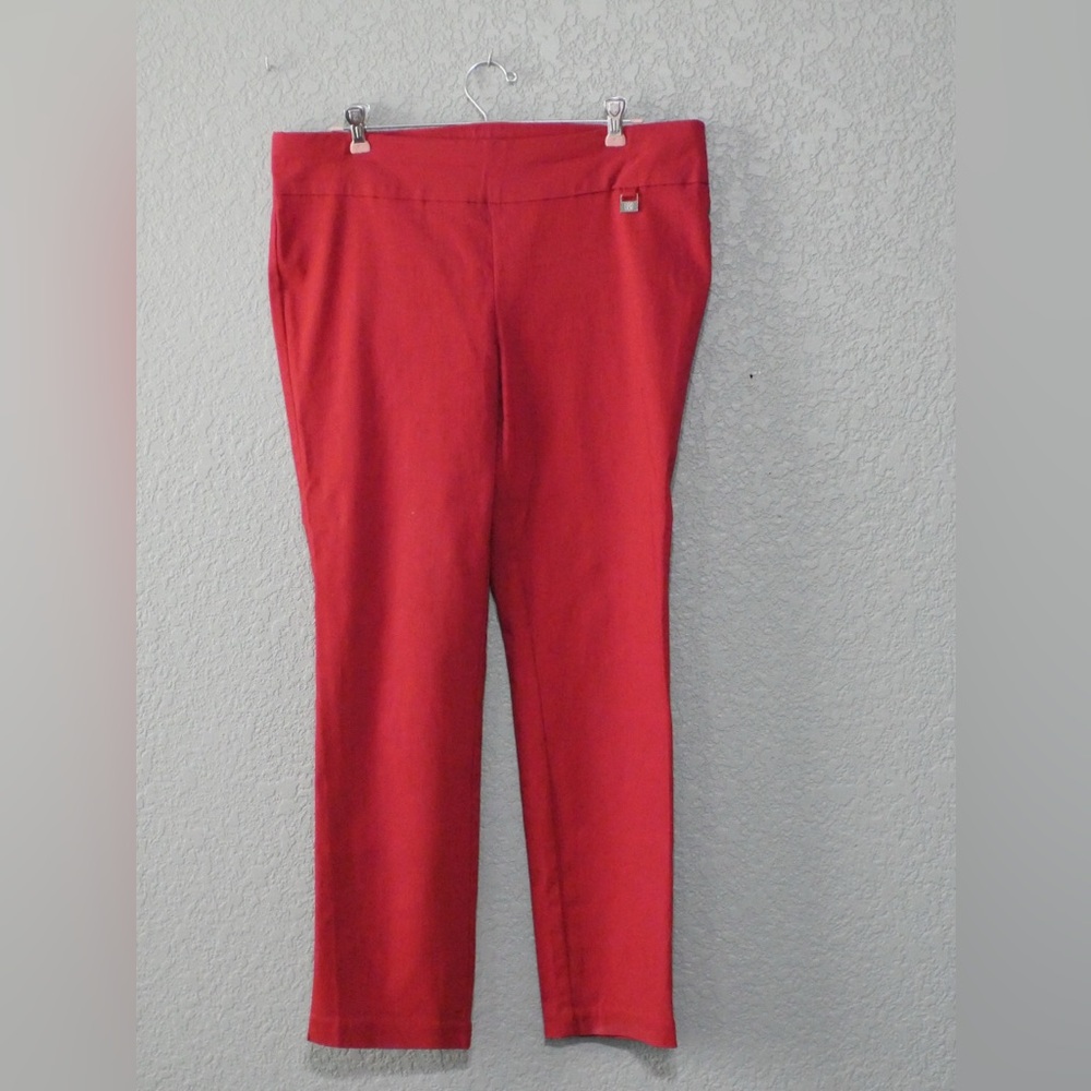 Rafaella Women's Bold Red Straight Leg Trousers